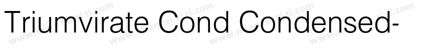 Triumvirate Cond Condensed字体转换
